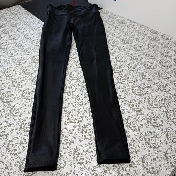 Spanx Leggings Faux Vegan Leather Pants Black High Waist Small - Picture 4 of 8